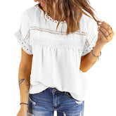 Yanna Babydoll-Oberteil aus Spitze - Off White